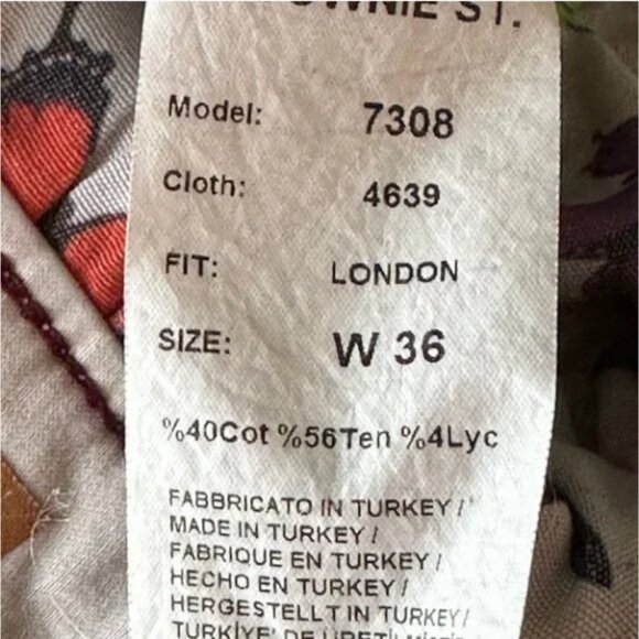 7 Downie St. Men's Oatmeal Shorts Size 36 9" Tapered Shorts - Picture 7 of 7